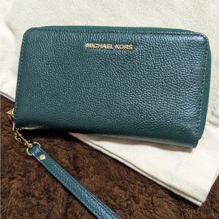 マイケルコース(Michael Kors)の【値下げ】美品　マイケルコース　長財布　グリーン(財布)