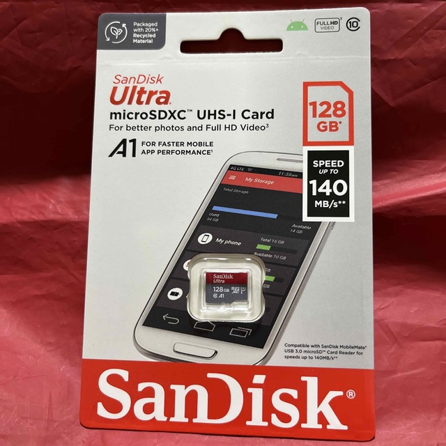 Switch対応 読込140MB/s SanDisk マイクロSD 128GB エンタメ/ホビーのゲームソフト/ゲーム機本体(その他)の商品写真
