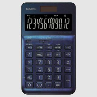 カシオ(CASIO)の電卓　CASIO　カシオ　ラメ　フレア　ブルー　ネイビー　限定　ジャストタイプ(その他)