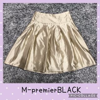 エムプルミエ(M-premier)の値下げ　M−premierBLACK エムプルミエブラック　スカート　サイズ38(ひざ丈スカート)