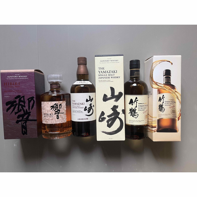 サントリー(サントリー)の山崎　白州　竹鶴　響ブレンダーチョイス　5本セット 食品/飲料/酒の酒(ウイスキー)の商品写真