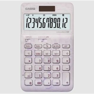 カシオ(CASIO)の電卓　CASIO　カシオ　マーブル　パープル　ジャストタイプ(その他)