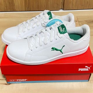 プーマ(PUMA)のプーマ スマッシュ キャット L スニーカー 25cm ホワイト グリーン 緑(スニーカー)