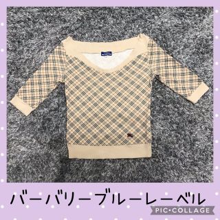 バーバリーブルーレーベル(BURBERRY BLUE LABEL)の値下げ　バーバリーブルーレーベル 定番ノバチェック　７部丈？　カットソー(カットソー(長袖/七分))