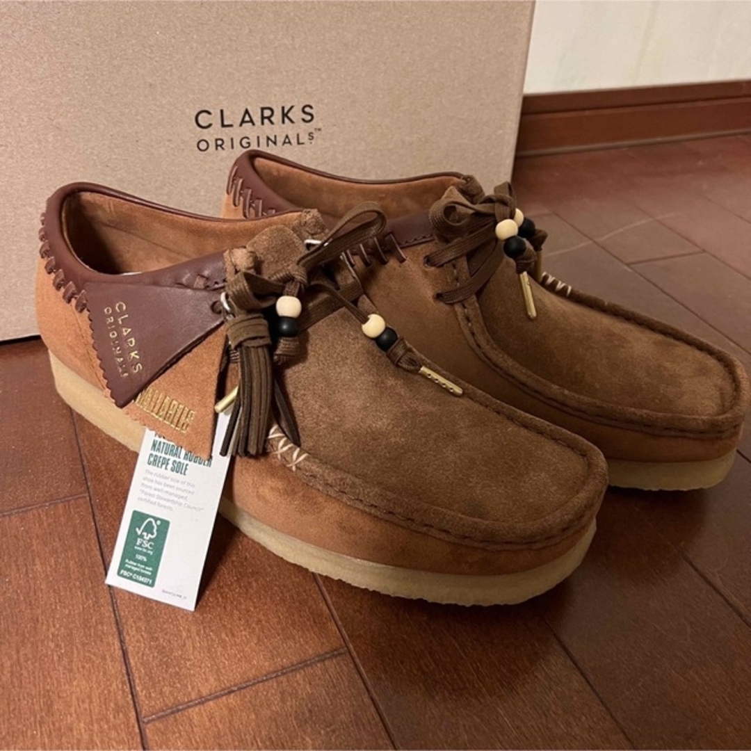 未使用] CLARKS WALLABEE ワラビー 希少 タッセル ブラウン www ...