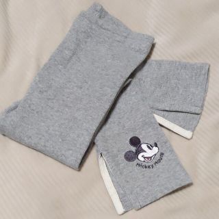 ディズニー(Disney)の刺繍ミッキー、リブレギンス(パンツ/スパッツ)