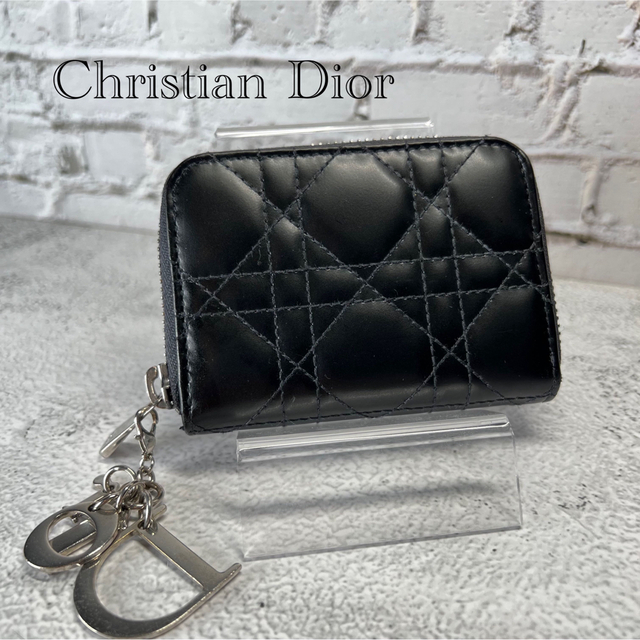 クリスチャンディオール Dior 財布 カナージュステッチ ラウンドジップ ...