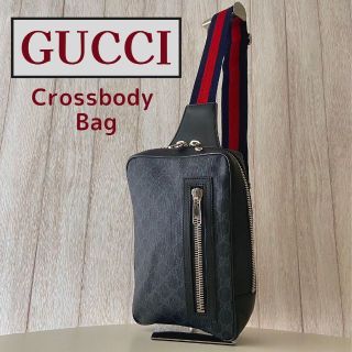 グッチ(Gucci)の【美品】グッチ GUCCI  ボディバッグ GGスプリーム レザー キャンバス(ボディーバッグ)