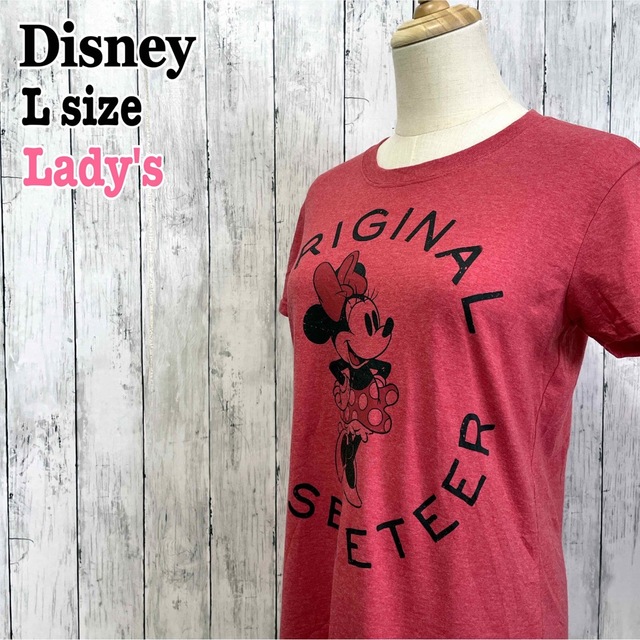 Disney(ディズニー)のDisney ディズニー ミニーマウス 可愛い レディース半袖tシャツ 海外古着 レディースのトップス(Tシャツ(半袖/袖なし))の商品写真