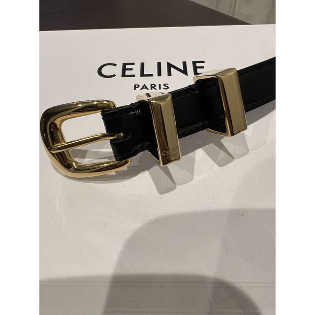 celine - CELINE スモールウェスタンベルト スムースカーフスキン