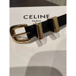 セリーヌ(celine)のCELINE スモールウェスタンベルト　スムースカーフスキン　ブラック80(ベルト)