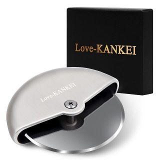 Love-KANKEI ピザカッター 家庭 事務 キャンプ 回転式 耐久性 コン(調理道具/製菓道具)