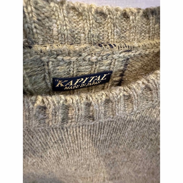 KAPITAL(キャピタル)のKAPITAL 5G　ウール　BONEクルーセーター メンズのトップス(ニット/セーター)の商品写真