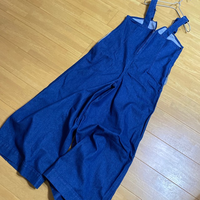 ジョンブル Johnbull ブロークンデニムワイドサロペット 日本製