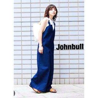 ジョンブル(JOHNBULL)のジョンブル Johnbull ブロークンデニムワイドサロペット 日本製(サロペット/オーバーオール)