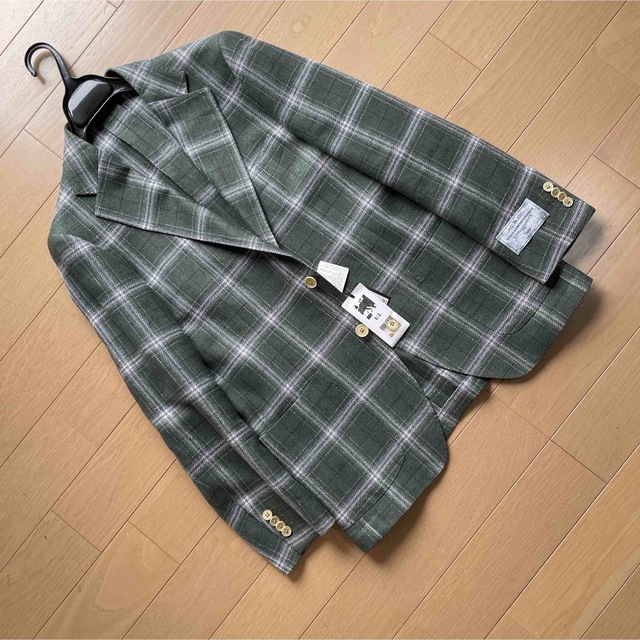 カノニコ社生地ユニバーサルランゲージ　テーラードジャケット リネン混チェック新品 3