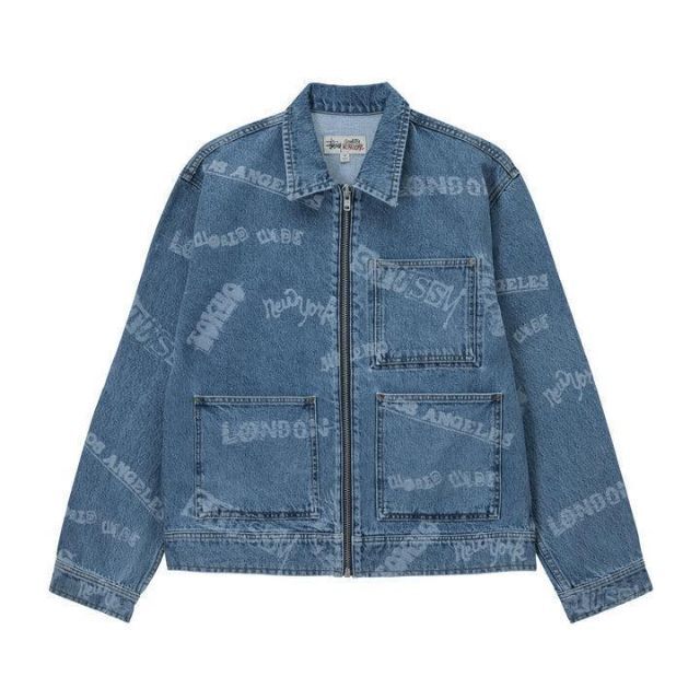 Stussy Zip Work Jacket DenimColo