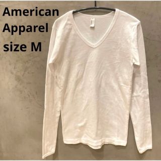 アメリカンアパレル(American Apparel)の新品送料込み　アメリカンアパレル　ロングTシャツ　ホワイト　M(Tシャツ(長袖/七分))