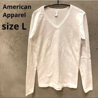 アメリカンアパレル(American Apparel)の新品送料込み　アメリカンアパレル　ロングTシャツ　ホワイト　L(Tシャツ(長袖/七分))