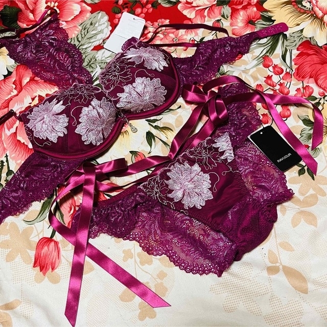 ☆Ravijour☆LINGERIEAM☆ブラショーツ☆パンツ下着☆サテンリボン-
