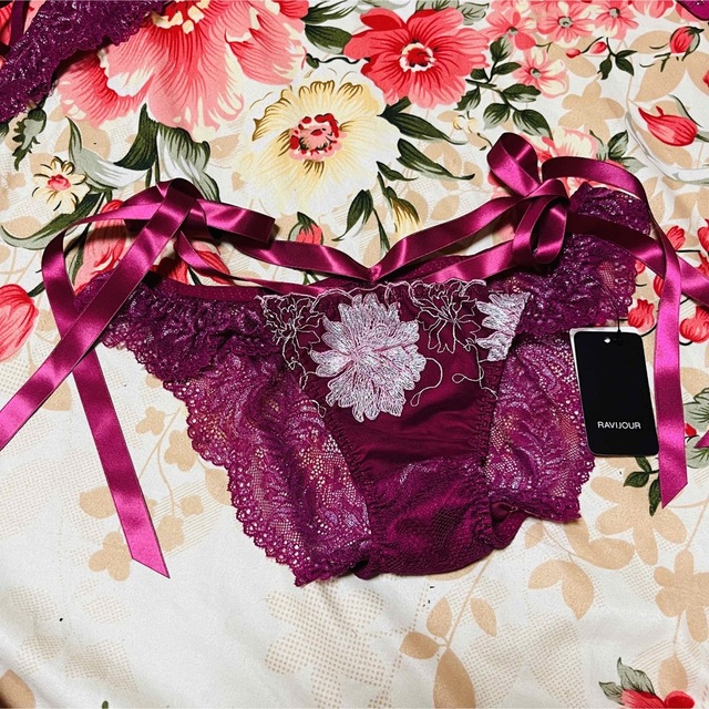 ☆Ravijour☆LINGERIEAM☆ブラショーツ☆パンツ下着☆サテンリボン-