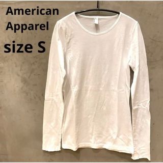 アメリカンアパレル(American Apparel)の新品送料込み　アメリカンアパレル　クルーネックロングTシャツ　ホワイト　S(Tシャツ(長袖/七分))