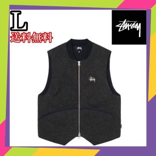 ステューシー(STUSSY)のStussy WASHED CANVAS PRIMALOFT VEST 黒 L(ベスト)