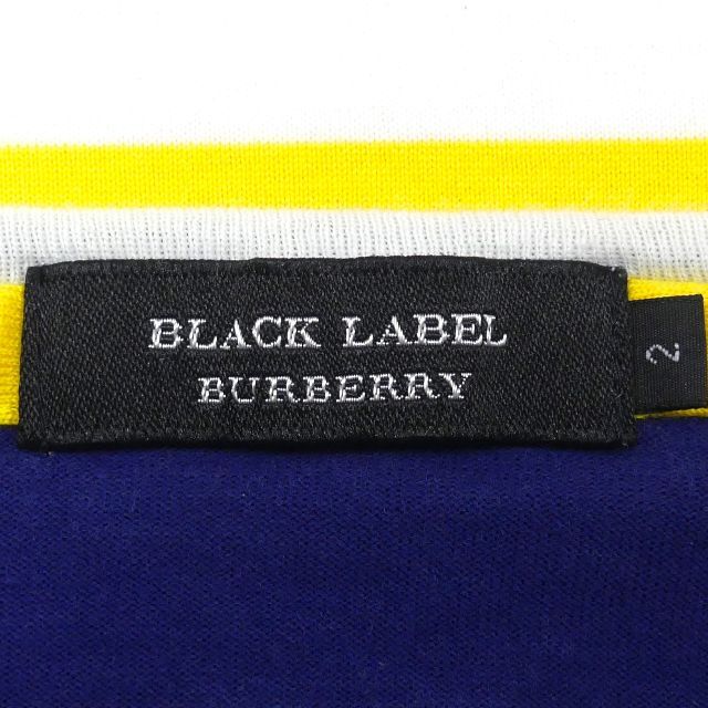 古着屋BLUESバーバリーブラックレーベル シャツ M  2 メンズ カットソー 長袖 刺繍