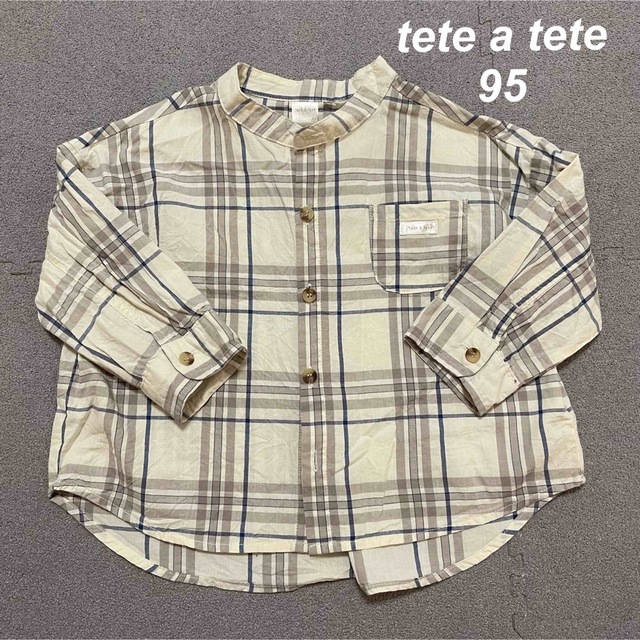 tete a tete(テータテート)のテータテート  チェックシャツ　95 キッズ/ベビー/マタニティのキッズ服男の子用(90cm~)(Tシャツ/カットソー)の商品写真