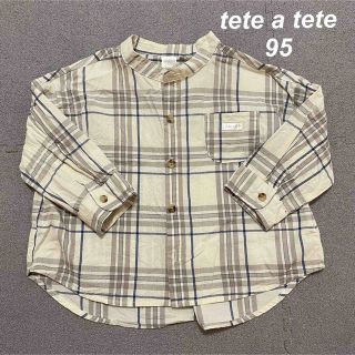 テータテート(tete a tete)のテータテート  チェックシャツ　95(Tシャツ/カットソー)