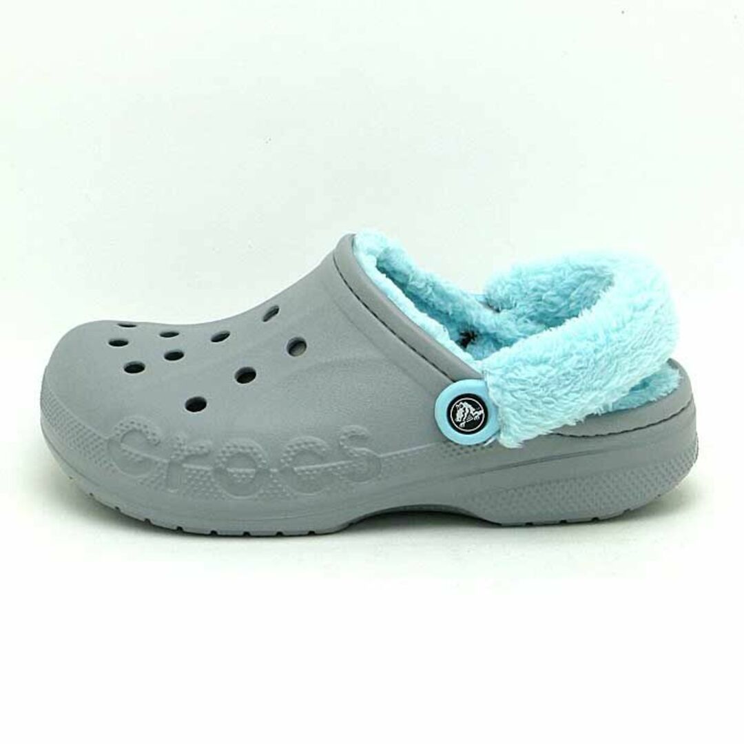 crocs(クロックス)の23cm クロックス バヤ ラインド ファズ ストラップ クロッグ ライトグレー レディースの靴/シューズ(サンダル)の商品写真