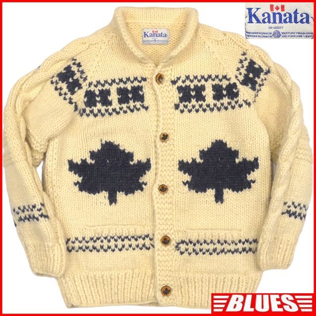 即納-96時間限定 カウチン セーター kanata ニット カナダ製 カナタ