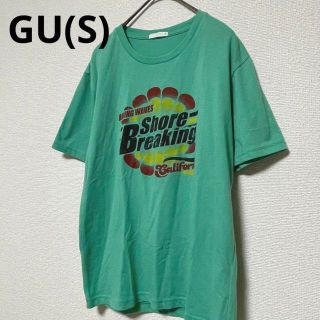 ジーユー(GU)の2170 GU プリントTシャツ 半袖 トップス グリーン系(Tシャツ(半袖/袖なし))