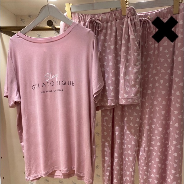 gelato pique(ジェラートピケ)のジェラートピケ♡ピンク♡カラーワンポイント Tシャツ&ショートパンツ SET♡ レディースのトップス(Tシャツ(半袖/袖なし))の商品写真