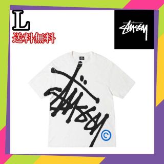 ステューシー(STUSSY)のStussy BIG BASIC PIGMENT DYED TEE 白 青 L(Tシャツ/カットソー(半袖/袖なし))