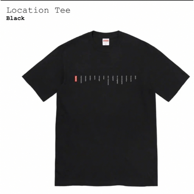 23ss シュプリーム　Location Tee　黒LL supreme