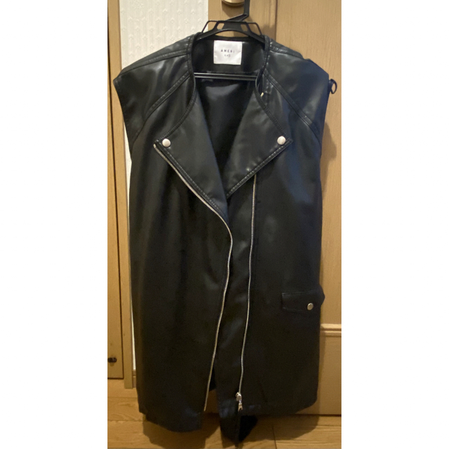 RIDERS FAKE LEATHER VEST JACKETアメリヴィンテージ