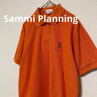 2184 Sammi Planning ポロシャツ トップス ねこ刺繍 オレンジ(ポロシャツ)