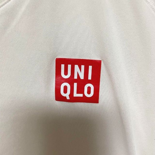 UNIQLO(ユニクロ)の2185 UNIQLO 半袖 ユニクロプリント スポーツ 伸縮性 白緑バイカラー メンズのトップス(ジャージ)の商品写真