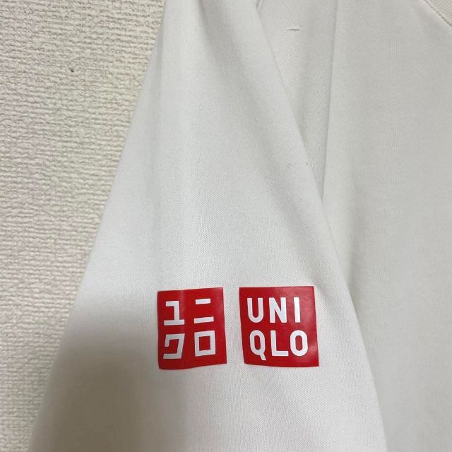 UNIQLO(ユニクロ)の2185 UNIQLO 半袖 ユニクロプリント スポーツ 伸縮性 白緑バイカラー メンズのトップス(ジャージ)の商品写真