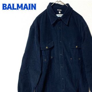 バルマン(BALMAIN)のBALMAIN コーデュロイ 長袖シャツ ワークシャツ ワークシャツ 古着(シャツ)