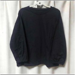 新品！カットソー  ブラック(カットソー(長袖/七分))