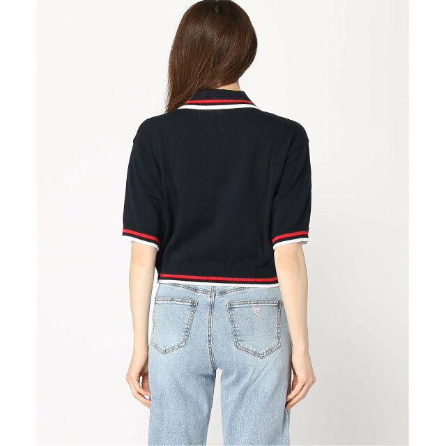 【ネイビー(NVY)】(W)Cable Short Sleeve Sweater 2