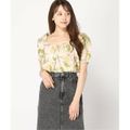 【グリーン(P63Y)】(W)Eco Mayara Linen Cropped 