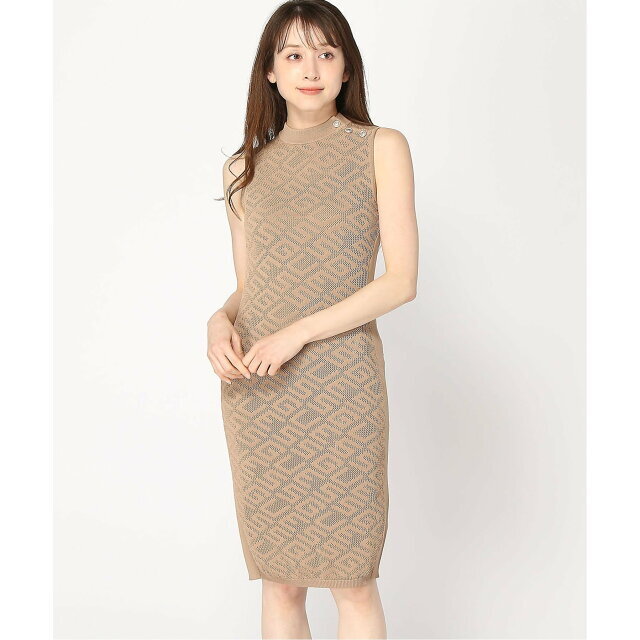 【ベージュ(G1DQ)】(W)Paula Logo Knit Mini Dress