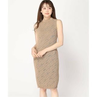 ゲス(GUESS)の【ベージュ(G1DQ)】GUESS ワンピース ドレス (W)Paula Logo Knit Mini Dress(ロングワンピース/マキシワンピース)