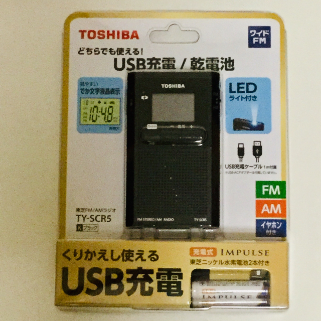 【新品】TOSHIBA  純正 ポケットラジオ TY-SCR5