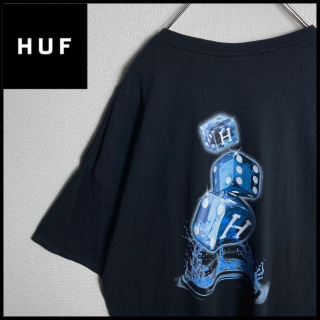 SALE／104%OFF】 極美品 激レア HUF Tシャツ サイコロ柄 ブラック Lサイズ ハフ