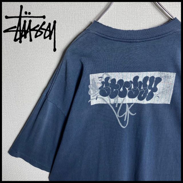 即完売モデル】ステューシー ビッグロゴ入り定番カラーTシャツ 希少XL