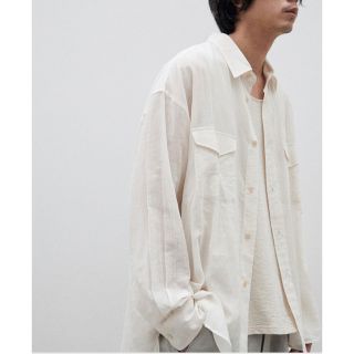 リドム(LIDNM)のWASHED VOILE SHEER SHIRT (シャツ)